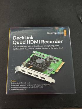 Blackmagic Design Bdlkdvqdhdmi4k Decklink Quad Hdmi Recorder Capture Card