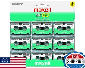 Maxell B00006iaam Mc-60 Ur Microcassettes - Pack Of 9 For Dictation/vintage Recorders