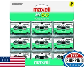 B00006iaam Maxell Mc-60 Ur Microcassettes - Pack Of 9 For Dictation/vintage Recorders B00006iaam Maxell Mc-60 Ur Microcassettes - Pack Of 9 For Dictation/vintage Recorders