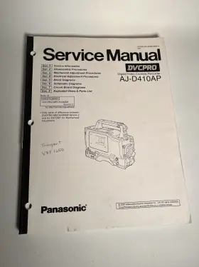 Aj-d410ap Panasonic Vntg Dvcpro Service Manual Digital Video Camera Recorder Htf Aj-d410ap Panasonic Vntg Dvcpro Service Manual Digital Video Camera Recorder Htf