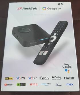 Rt Rocktek Rtgx1 Gx1 4k Uhd Google Tv Streamer Hdr Dolby Vision Atmos Wifi6