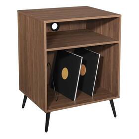 Scranton & Co Sc-4861-2856068 And Mid-century Record Player Stand With Album Storage In Walnut