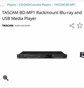 Tascam Bd-mp1 Rackmount Blu-ray And Usb Media Player New In Box