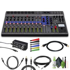Zoom L-12 Ag2 Livetrak L-12 - 12-channel Digital Mixer And Multitrack Recorder Bundle