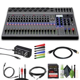 Zoom L-20 Ag2 Livetrak L-20 - 20-input Digital Mixer And Multitrack Recorder Bundle