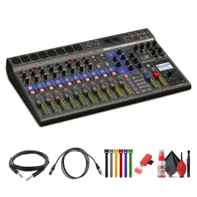 L-12-12-channel Zoom Zl12-ag2-1 Livetrak Digital Mixer Memory Card Microsdxc 64gb Bundle