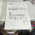 Jvc SR-HD2500US Blu-ray Player Owners Instruction Manual Reprint Open. Price: $29.99.
