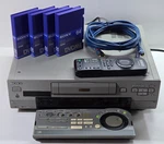 Sony DSR-30 Dvcam Digital Video Recorder/ Remote/ 4 Blank Tapes/cables (working) Used. Price: $396.00.