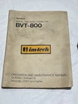 Sony Digital Time Base Corrector BVT-800 Operation Maintenance Manual Japanese Good. Price: $74.99.