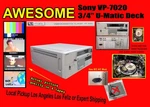 Sony VP-7020 Videocassette Player U-matic 3/4" Iec Mod+drive Belt Replaced Pu Used. Price: $950.00.