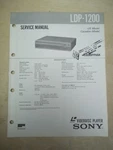 Sony Service Manual LDP-1200 Laservision Videodisc Player Original Good. Price: $18.98.