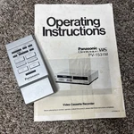 Factory Original Panasonic Remote Omnivision Vhs Vcr PV-1531 And Manual Used. Price: $36.00.