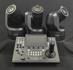 3X Bstock 4K/30 AW-HE145 Ptz Cameras W/panasonic AW-RP150 Controller Open. Price: $22600.00.