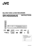 Jvc SR-HD2500US Blu-ray Player Owners Manual 112 Pages. Price: $21.99.