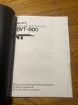 Sony.digital Time Base Corrector BVT-800 Operation And Maintenance Manual Like. Price: $25.00.