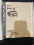 Sony Original Maintenance Manual Model: BVW-95 Vintage Videocassette Player Brand. Price: $94.95.