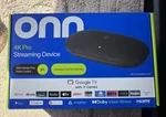2026 Model Onn. 4K Pro Streaming Device Google Tv 32GB Dolby Vision Atmos Hdmi New. Price: $93.99.