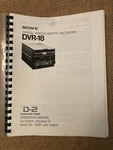 Sony DVR-18 Original 1ST Edition Operation Manual Vintage Videocassette Recorder Brand. Price: $120.00.