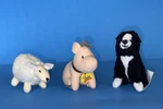 Babe Pig The City Sheep, Dog Mini Plush Animals 1998 Universal Studios Used. Price: $10.00.