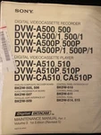 Original Sony Maintenance Manual Models: Dvw-a Series Vintage Digital Video Rec Like. Price: $225.25.